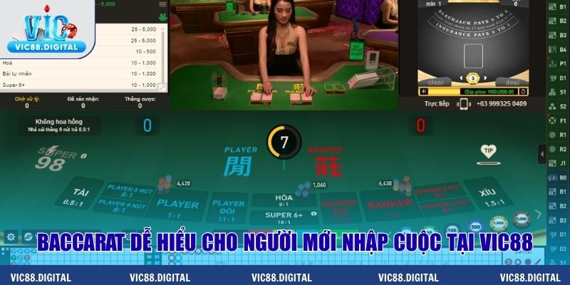 Baccarat dễ hiểu cho người mới nhập cuộc tại Vic88