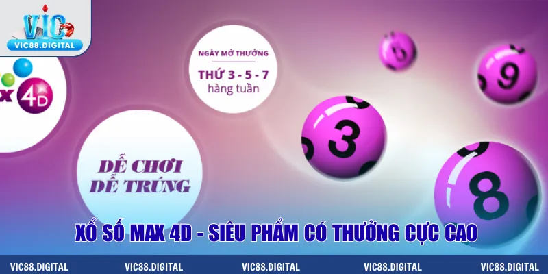  Xổ Số Max 4D - Siêu phẩm có thưởng cực cao